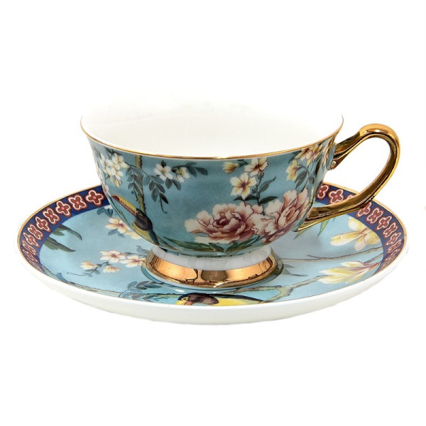 Filiżanka ze spodkiem porcelanowa 200 ml Birds&Flowers