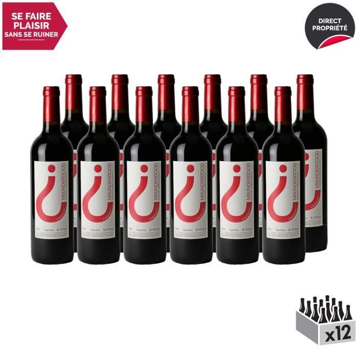 Pays d'Hérault Misunderstood Rouge 2018 - Lot de 12x75cl - Domaine Combe Blanche - Vin IGP Rouge du Languedoc - Roussillon - Cépage