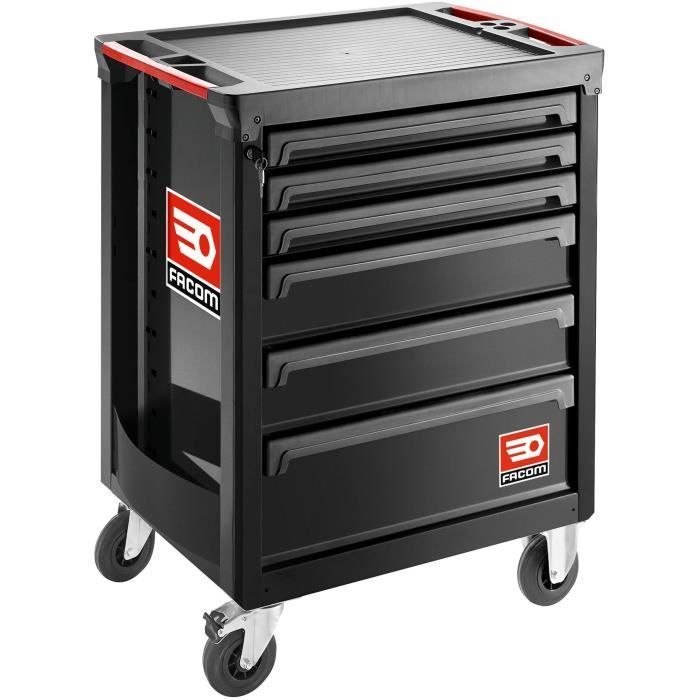 Carrello da officina vuoto FACOM - ROLL.6M3APB - 6 cassetti - 3 moduli per cassetto - Nero