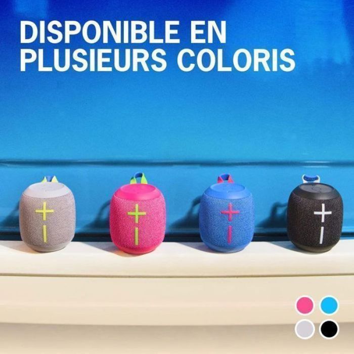 Altavoz Bluetooth impermeable WONDERBOOM 3, alcance de 40 m, emparejamiento rápido con Google, compacto, ideal para la playa y la piscina, rosa, altavoz portátil