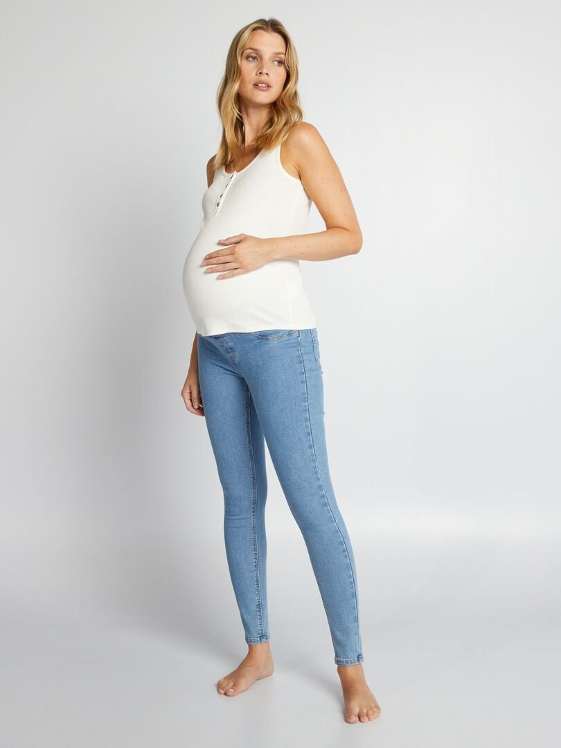 Stretch skinny jeans voor zwangere vrouwen - blauw
