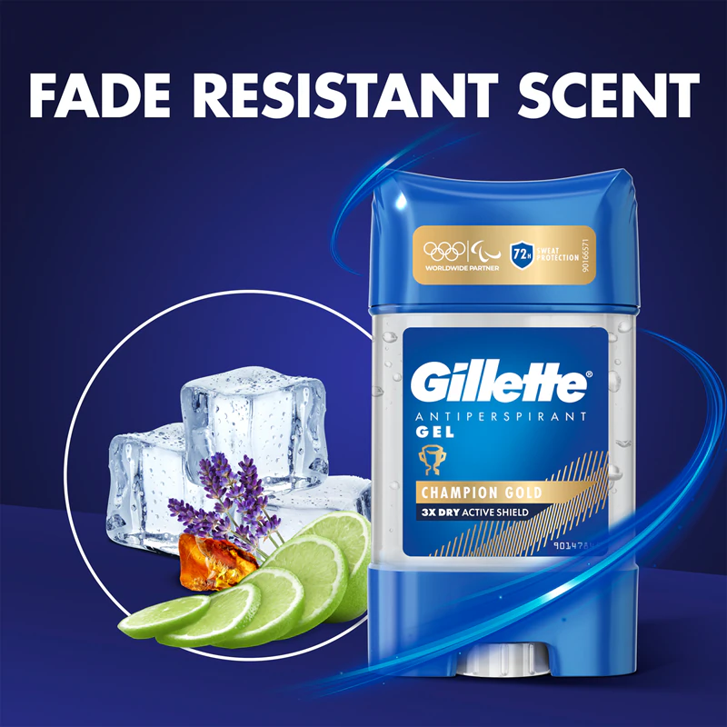 Gillette Champion Gold antiperspirant gél