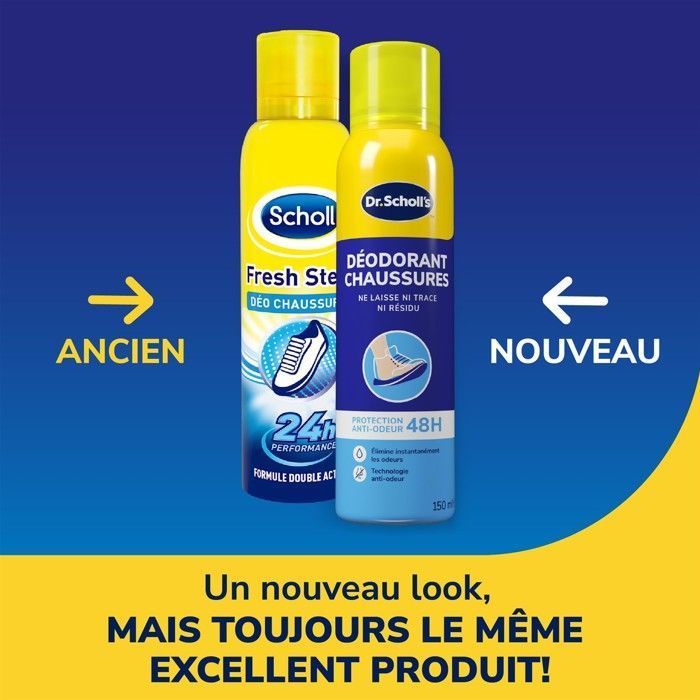 Lot de 2 Déodorants Chaussures Anti-Odeurs 48h 150 ml