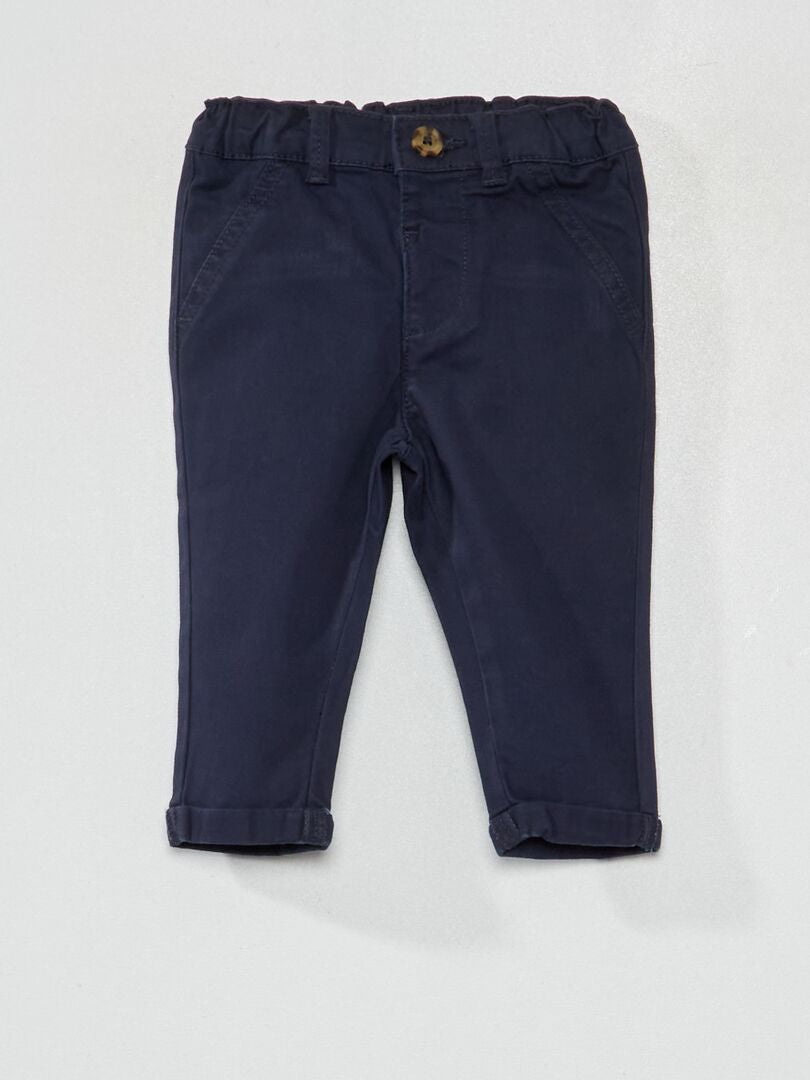 Pantalones chinos lisos - azules