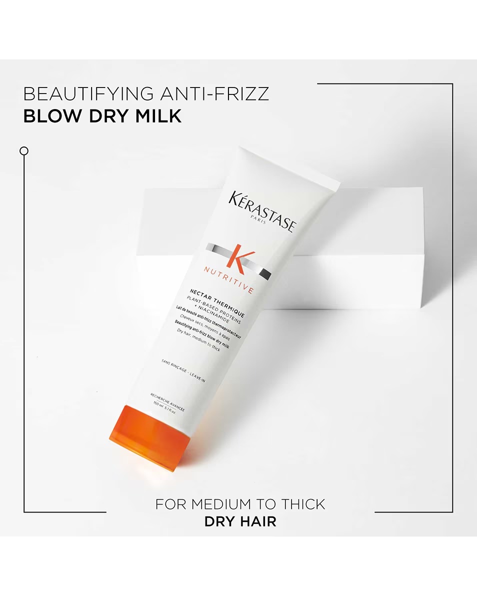 Lapte de păr anti-încrețire fără clătire KÉRASTASE NUTRITIVE NECTAR THERMIQUE, pentru păr uscat mediu/gros