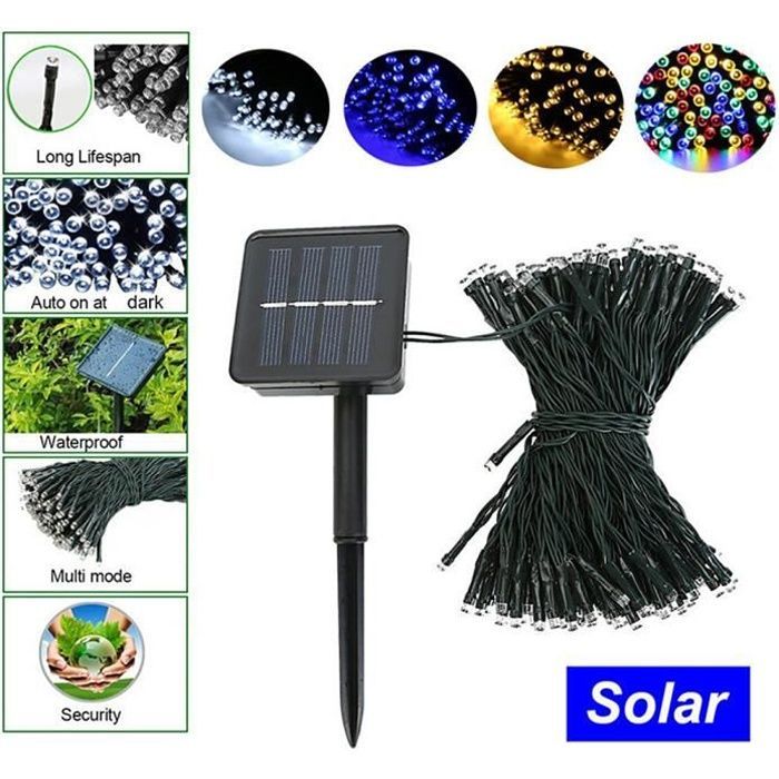 12m Outdoor Solar String Lights, Waterproof String Lights, for Garden, Patio, Wedding and Christmas Party