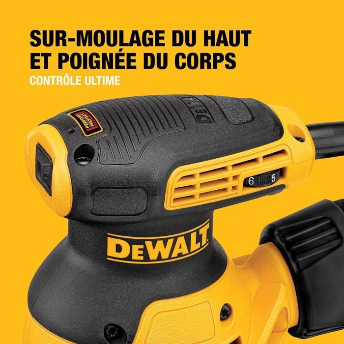 Lijadora orbital aleatoria de 280 W y 125 mm en caja de cartón - DEWALT - DWE6423-QS