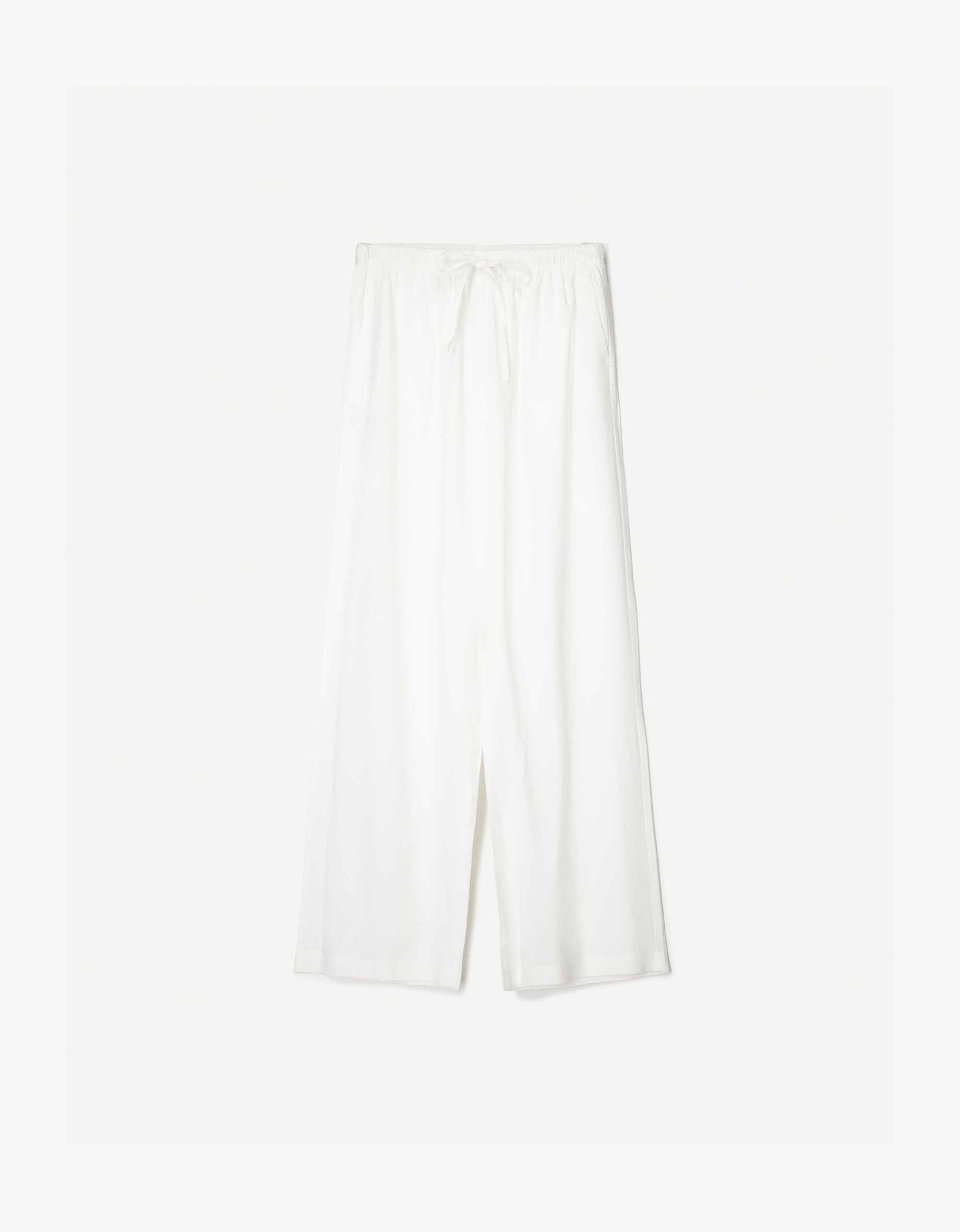 Bershka met elastische tailleband - Broek - wit