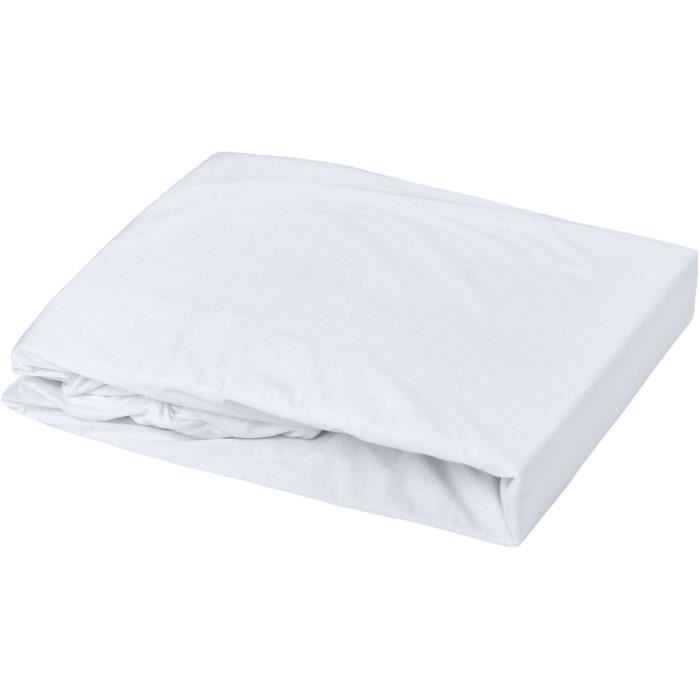 Sábana bajera ajustable - DOMIVA - 70 x 140 cm - Jersey - Azul claro