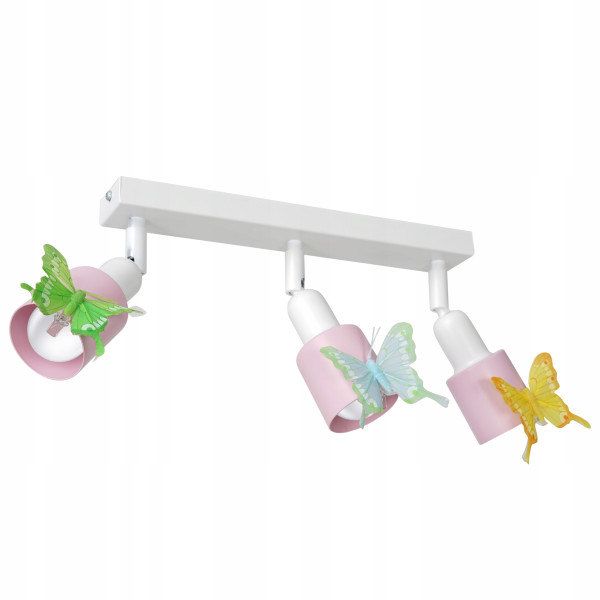 Lampa sufitowa plafon motyle 3x e14 regulowane spoty