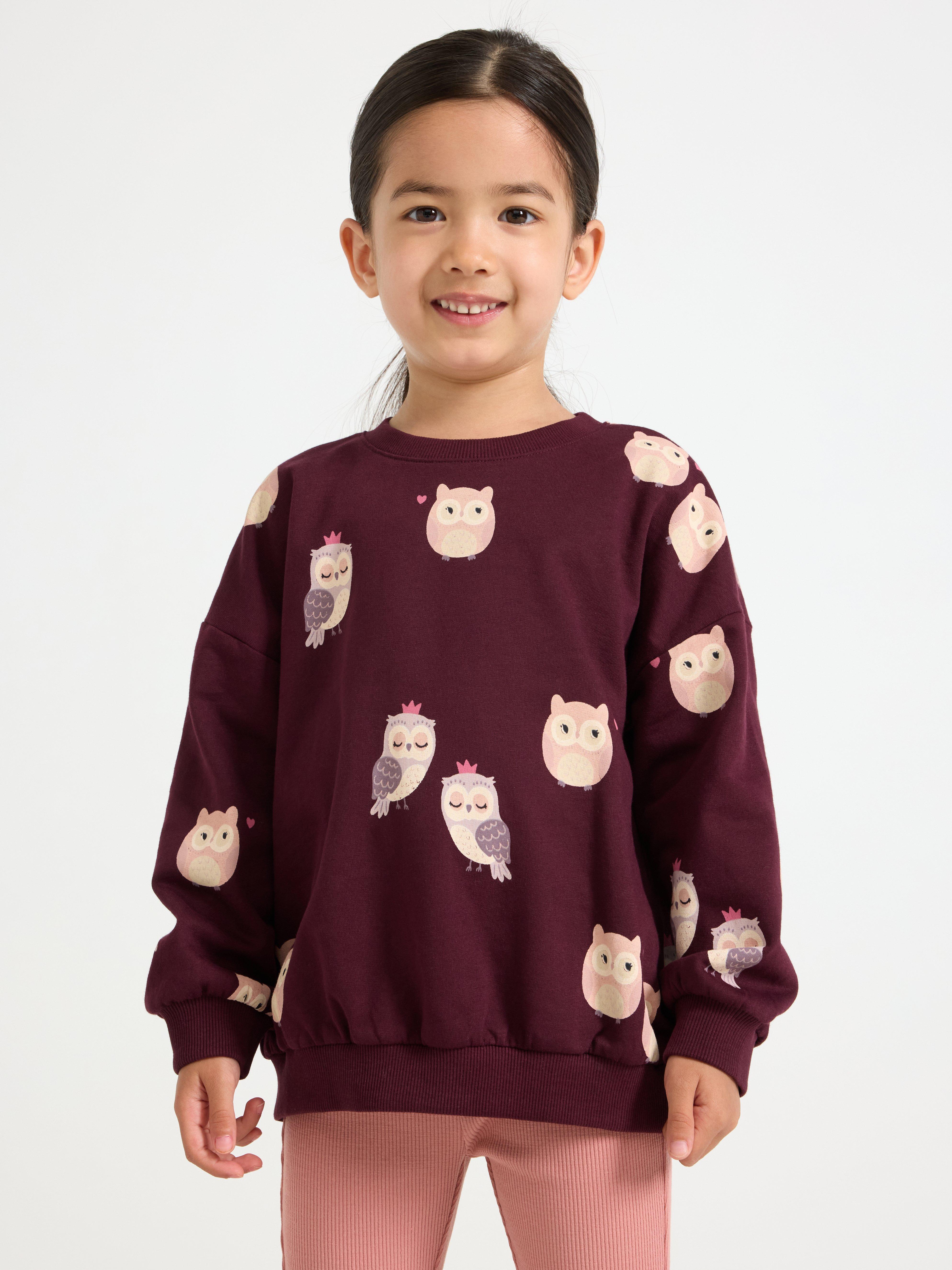 Sweatshirt med borstad insida Dark Lilac