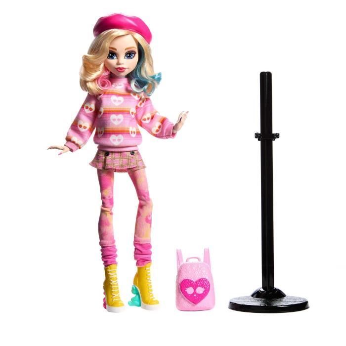 Monster High - Enid Sinclair - Dukke i lyserødt outfit med tilbehør - Monster High - HXJ05