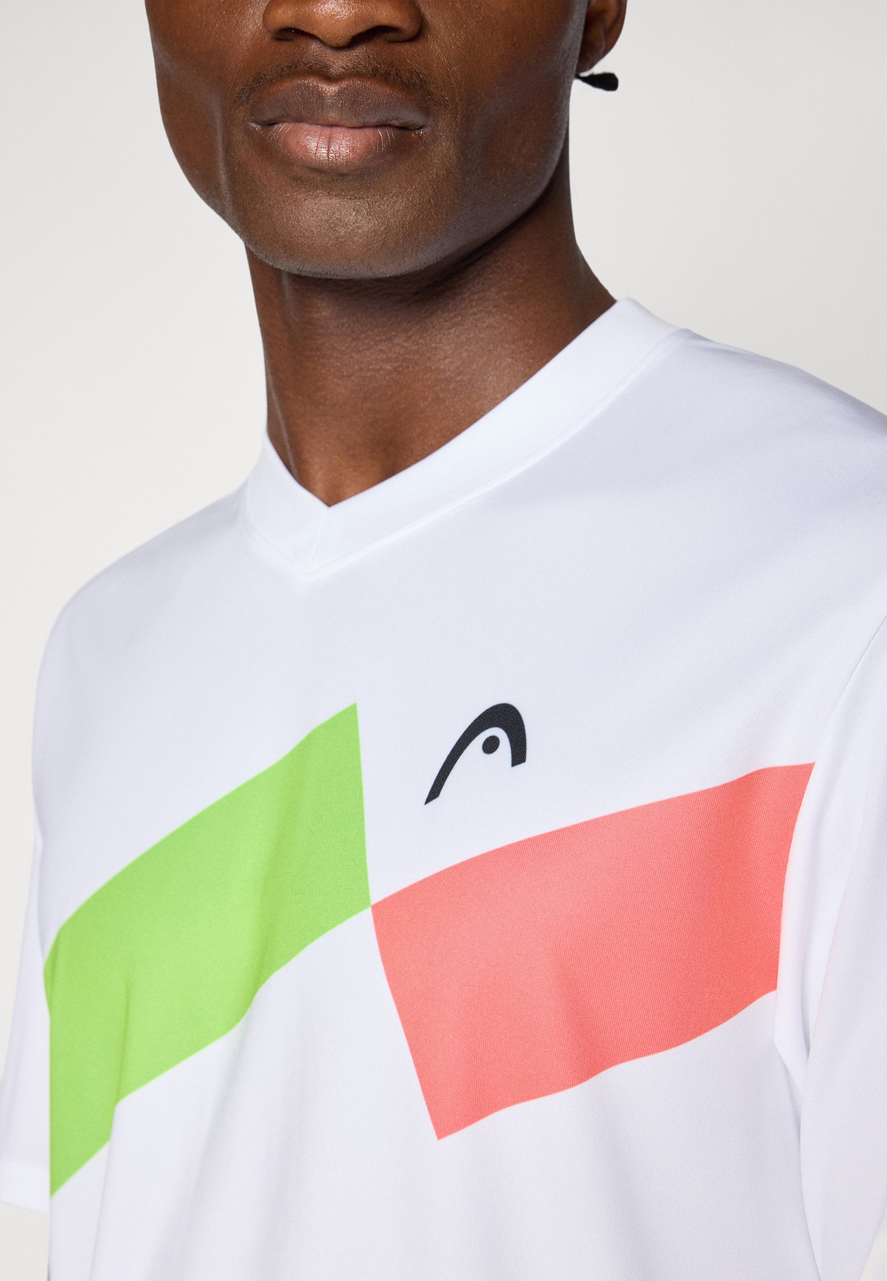 T-shirt imprimé Head TOPSPIN MEN - blanc/rose/vert