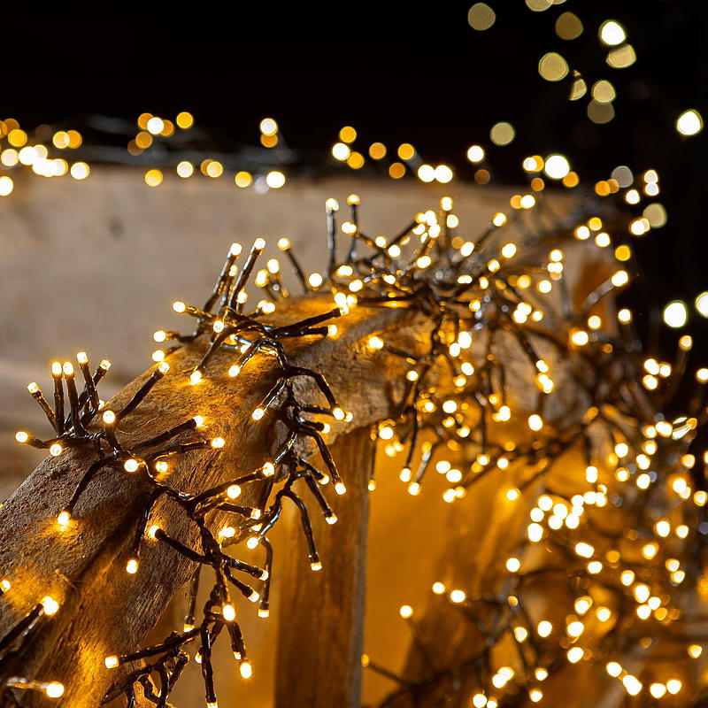 Lichterkette für Zuhause, 576 LEDs, 4,6 m, warmweißes Licht, Romsdalen