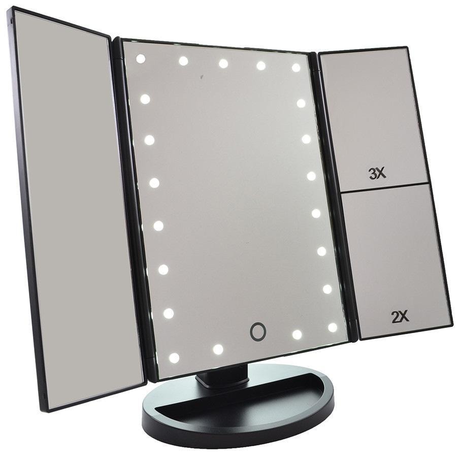Espejo cosmético Douglas Accessories, 3 piezas, LED, aumento 2x/3x – 1 pieza