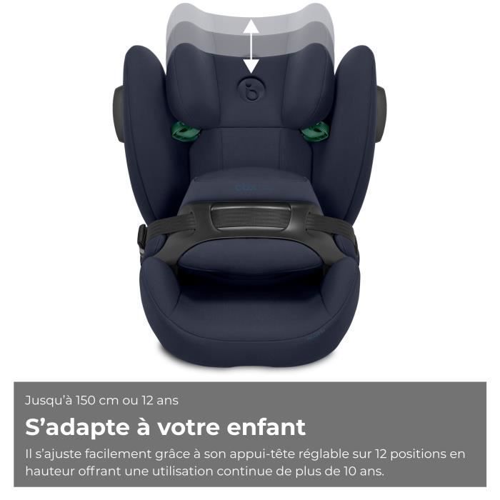 Silla de coche Cybex Pallas B3 i-Size CBX - 76 a 150 cm - 9 a 50 kg - 15 meses a 12 años - Azul marino