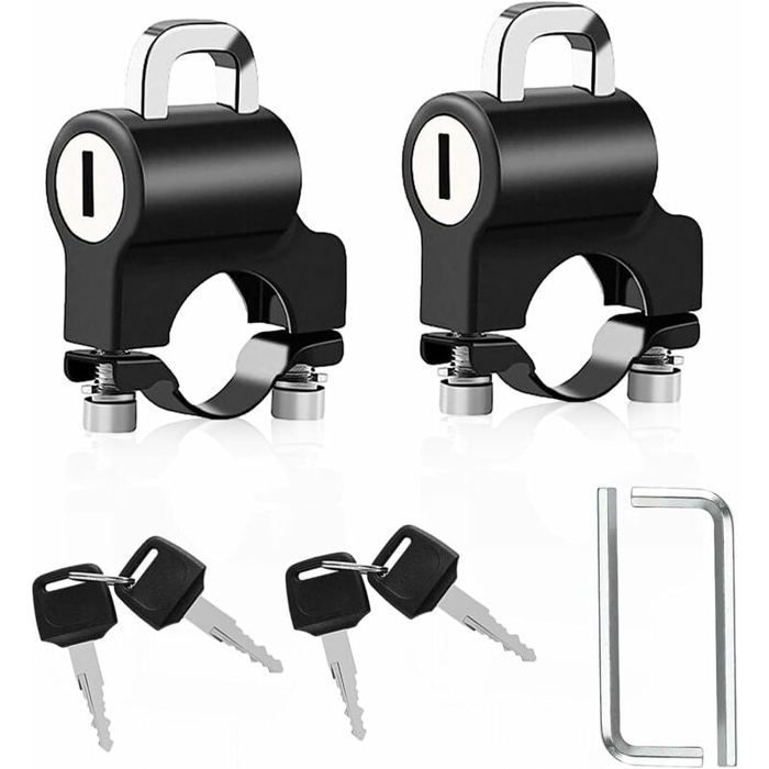 Candado para casco de motocicleta, accesorio antirrobo para casco, candado antirrobo para casco con llaves, candado de seguridad (2 unidades)