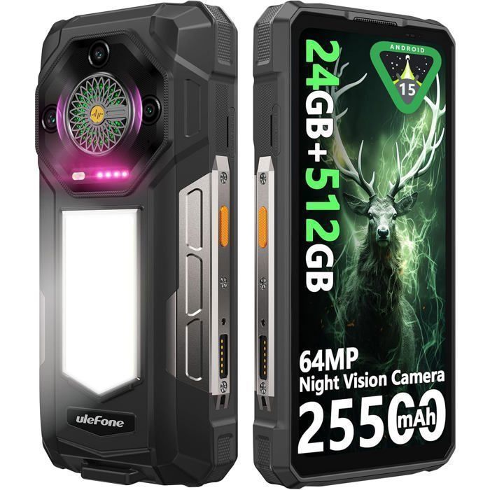 Smartphone resistente Ulefone Armor 33, 24 GB + 512 GB, 6,95