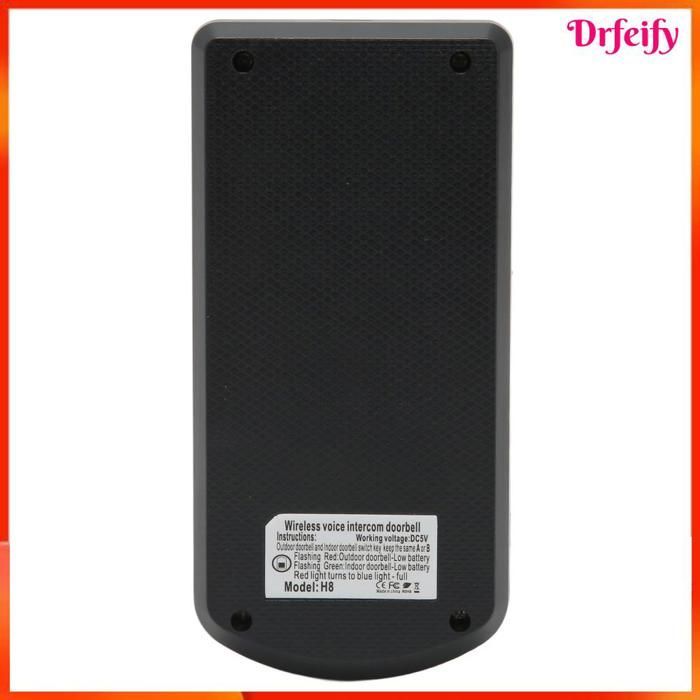 Sonnette d'interphone sans fil - AKOZON - Kit vocal longue portée - 1000m - IP54 - Rechargeable USB