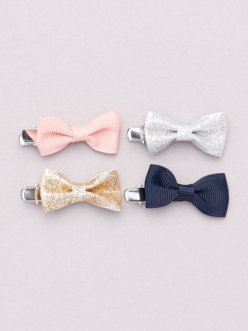 Conjunto de 4 presilhas de cabelo - multicoloridas