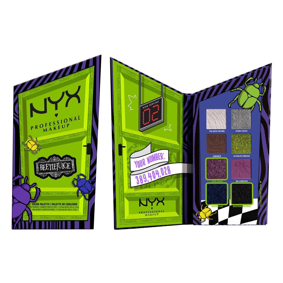 NYX Professional Makeup Beetlejuice Color for the Recently Deceased Palette