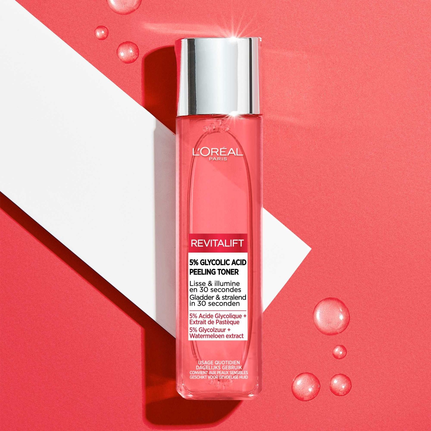 L’Oréal Paris Lotion Effet Peeling lissante et exfoliante à l'Acide Glycolique 5% 180 ml