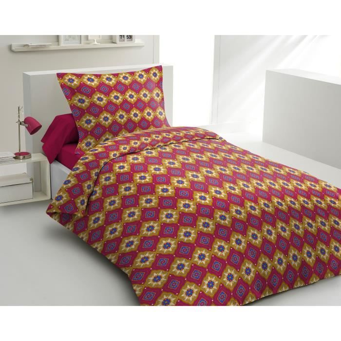 Parure de couette Lovely Home Wax Spirit - Rouge bordeaux - 140x200 cm