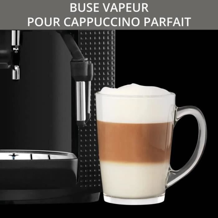 Macchina da caffè automatica KRUPS, 1,7 L, per espresso, con lancia vapore per cappuccino, per preparare 2 tazze contemporaneamente, Essential YY8125FD