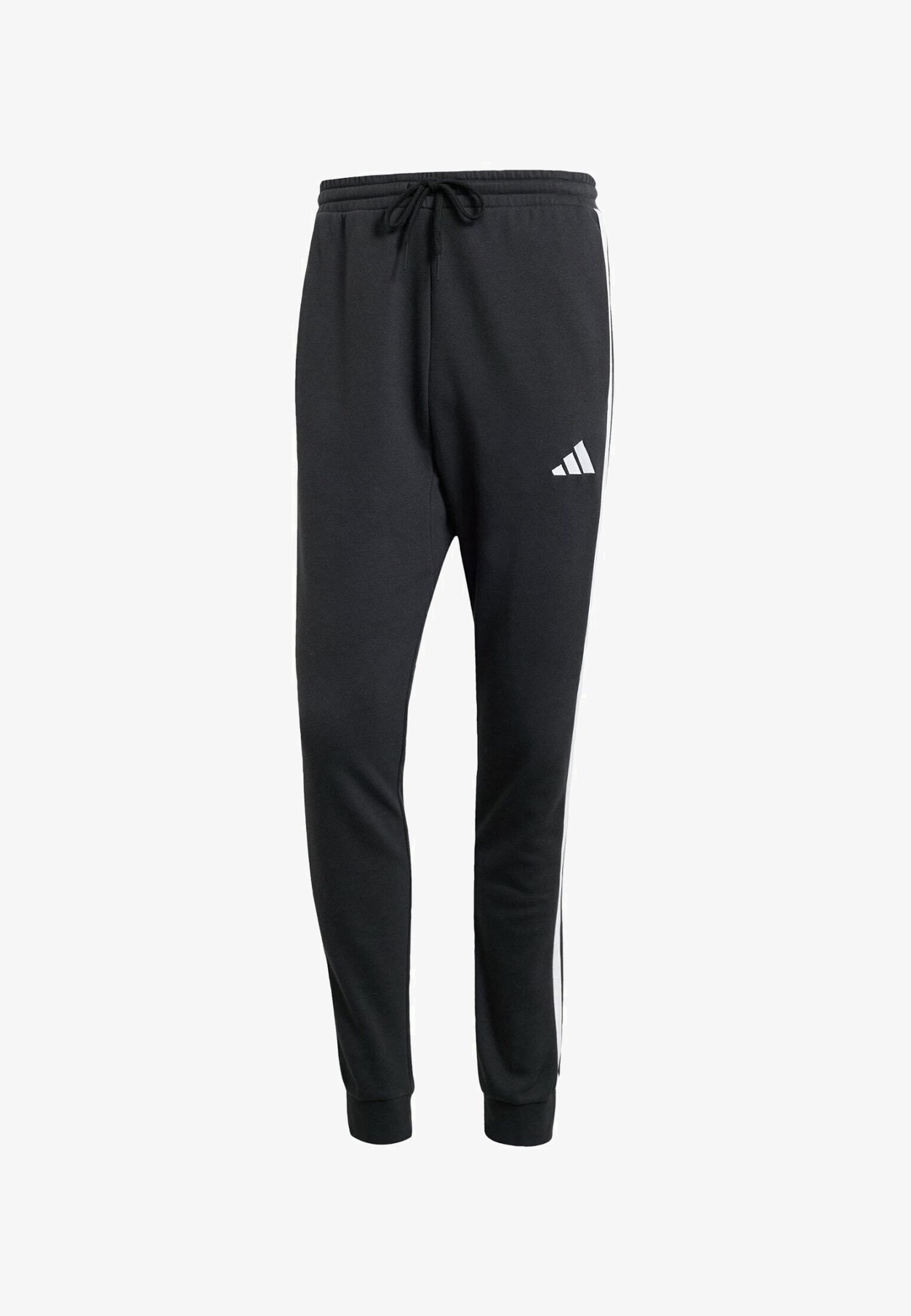 Adidas Sportswear ESSENTIAL 3-STRIPES - Pantaloni della tuta - nero bianco