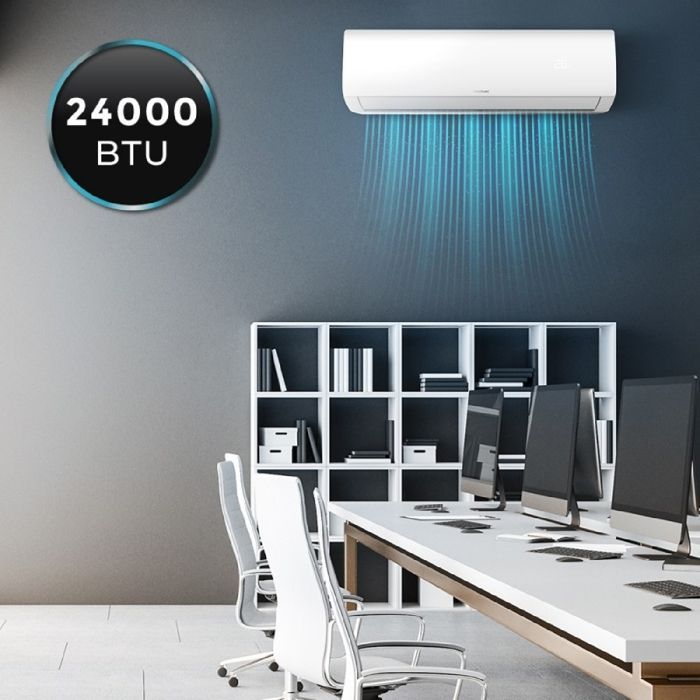 Aire acondicionado split Cecotec AirClima 24000 Smartfresh. 24000 BTU, motor de CC, bomba de calor, control remoto, pantalla LED.