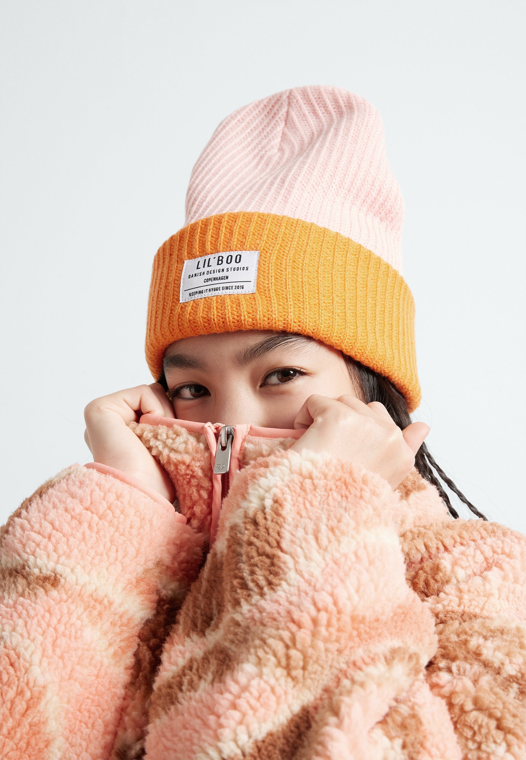 Lil'Boo BLOCK HYGGE MUTS UNISEX - Muts - roze/oranje