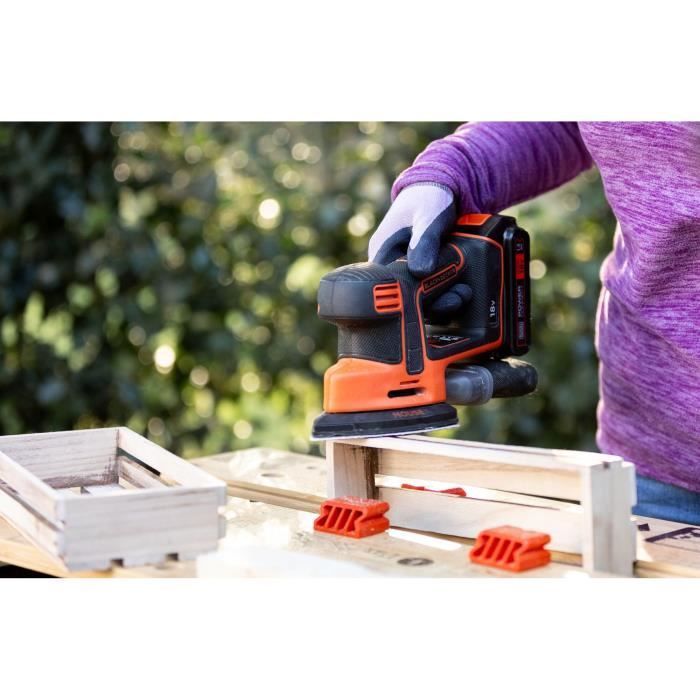 Black+Decker BDCDS18N-XJ 18V Cordless Detail Sander - 6 Sanding Discs - Battery Not Included