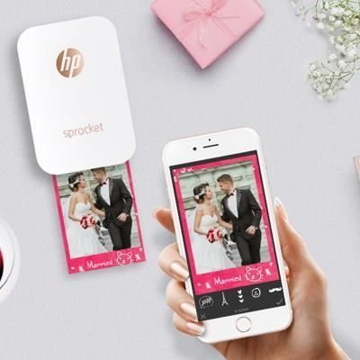 Stampante fotografica tascabile HP Sprocket - Bianca - Stampa istantanea