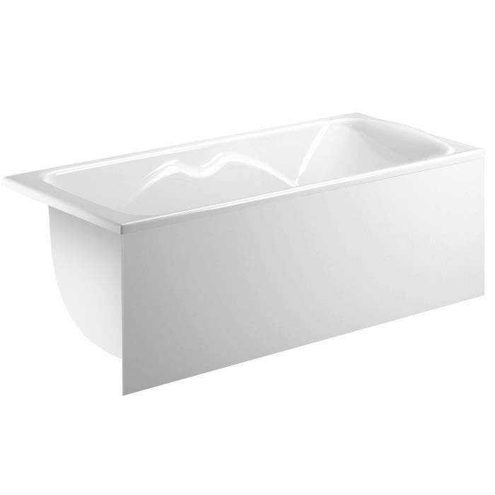 Bath apron - AQUARINE - 200394 - White melamine - 150x54 cm - Rectangular