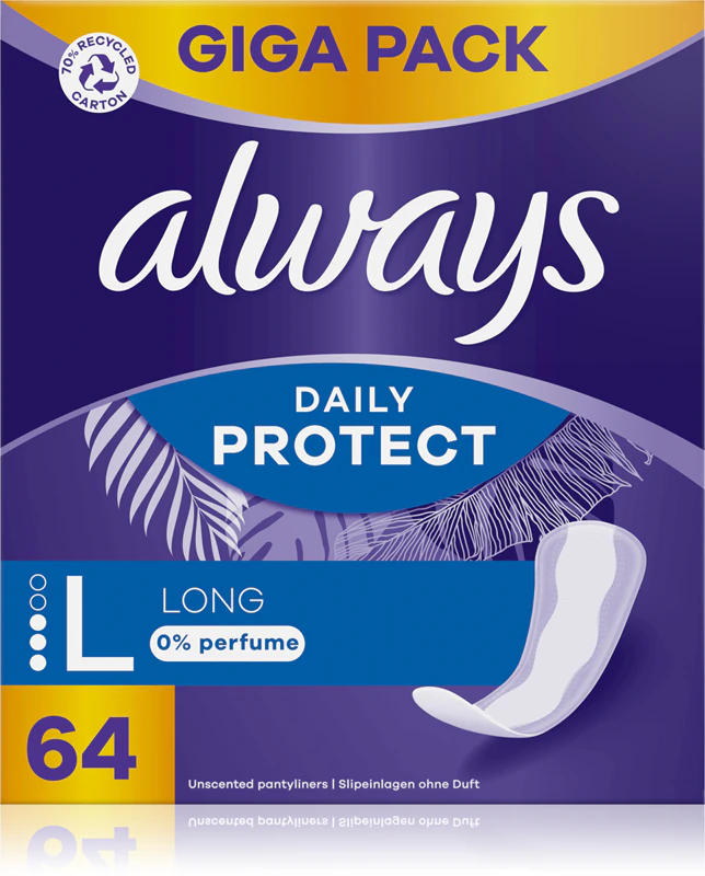 Dlhé intímky Always Daily Protect bez vône