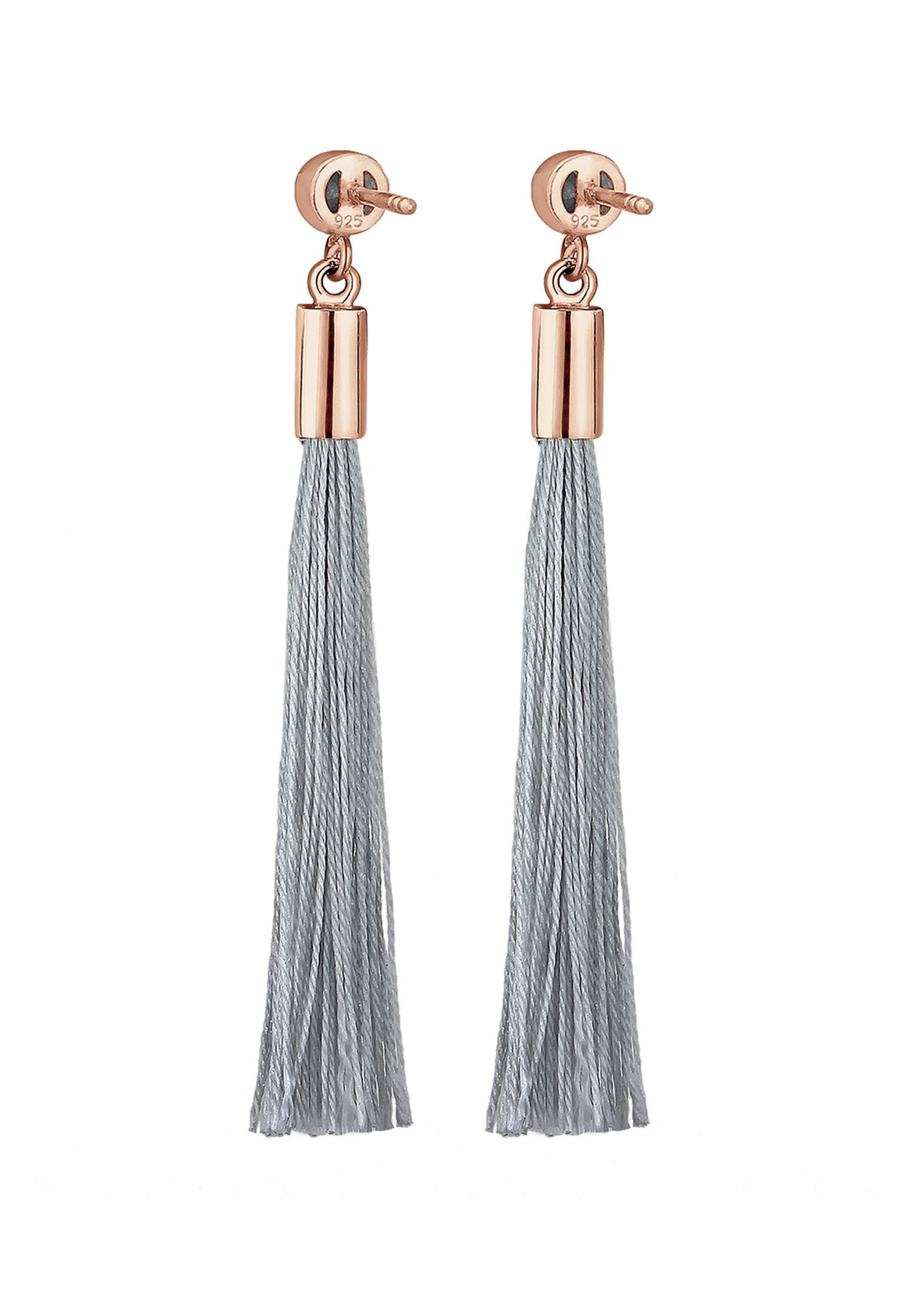 Elli Solitaire Gland Femme Plaqué Or Rosé Argent (925/1000) Cristaux