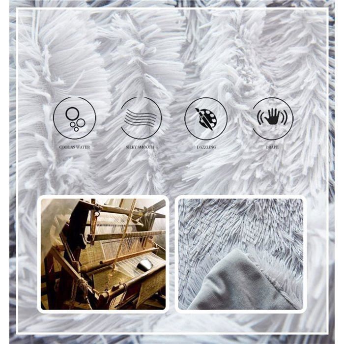 Fleece deken - KEEJAA - Bankplaid - 160x200 cm - Zacht imitatiebont - Machinewasbaar