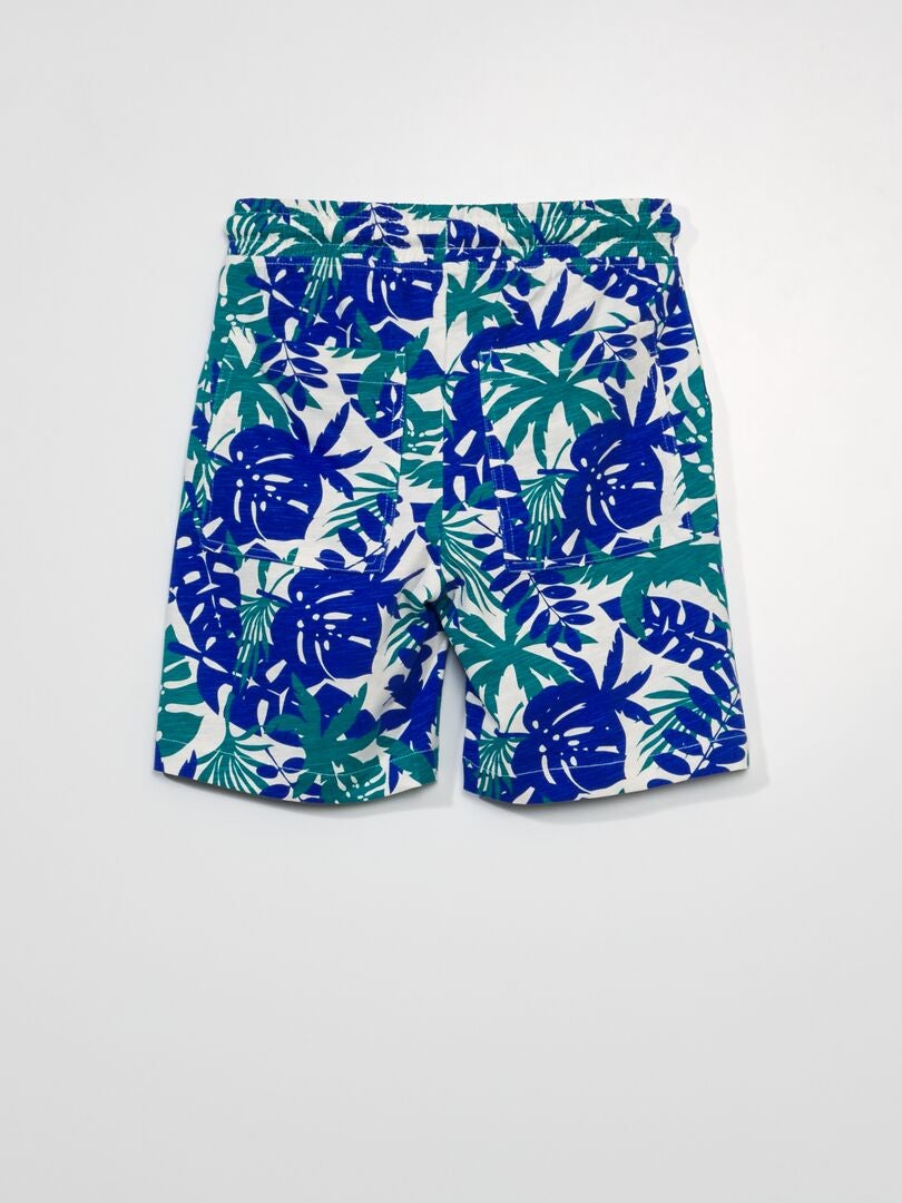 Bermudas de punto estampado - BLANCO
