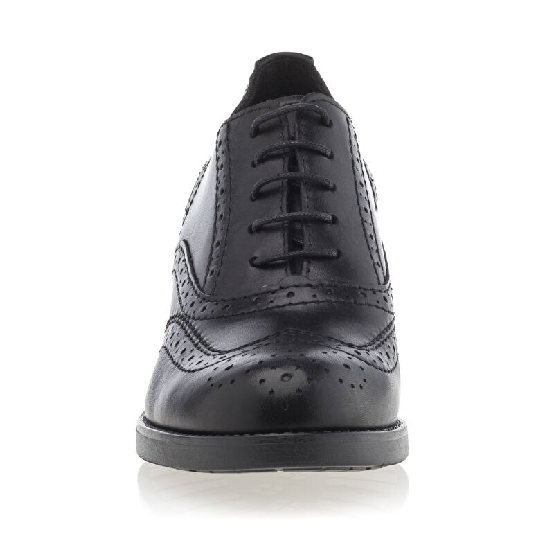 Schwarze Schnürschuhe für Damen / Derby-Schuhe