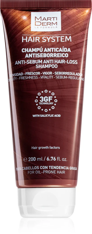 MartiDerm Hair System Anti-Sebum Anti-Haaruitval Shampoo voor een vette hoofdhuid