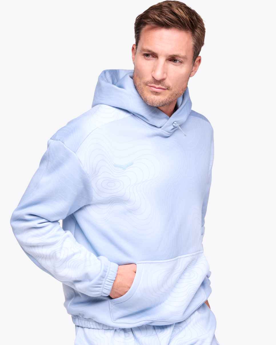 HOKA HOKA Essential Kapucnis Pulóver Kék Felhő Topo