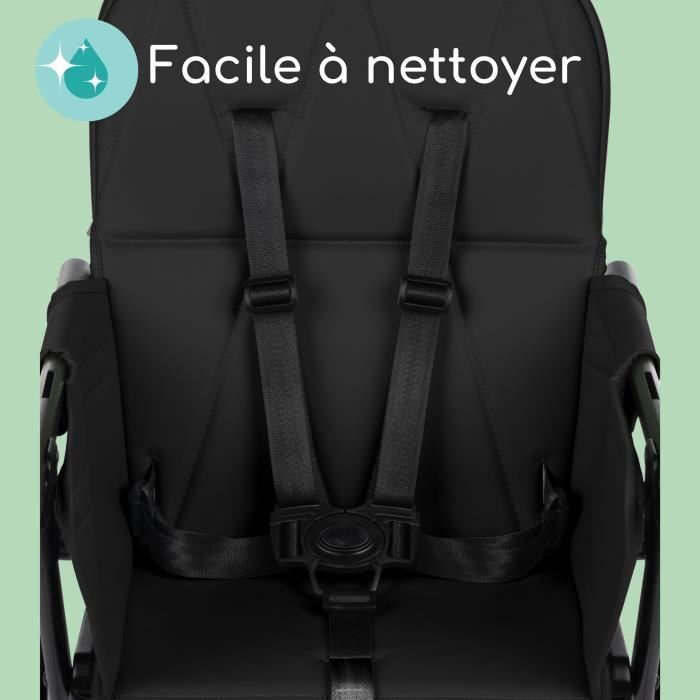 BEBECONFORT LILY Baby high chair, ultra-compact and lightweight, optimal comfort, from 6 months to 3 years, up to 15 kg, Tinted graphite