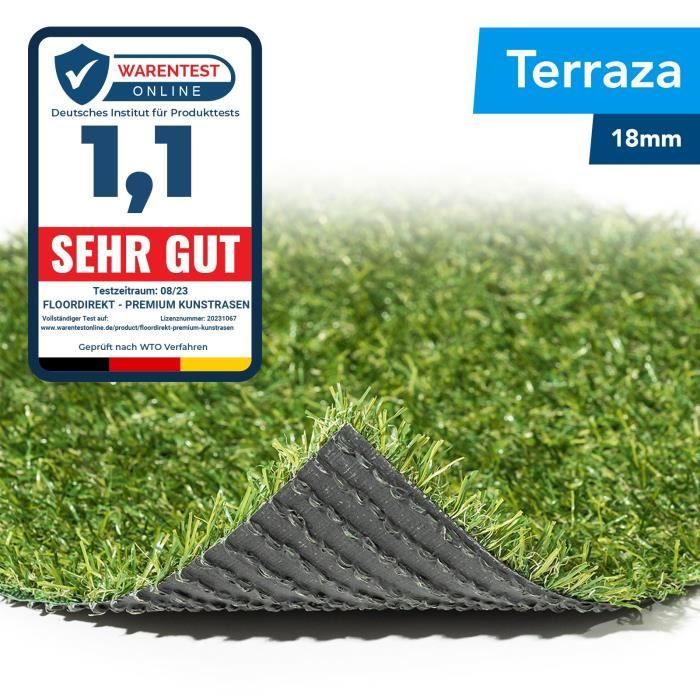 Erba sintetica Terraza - Altezza 18 mm - 100 x 50 cm