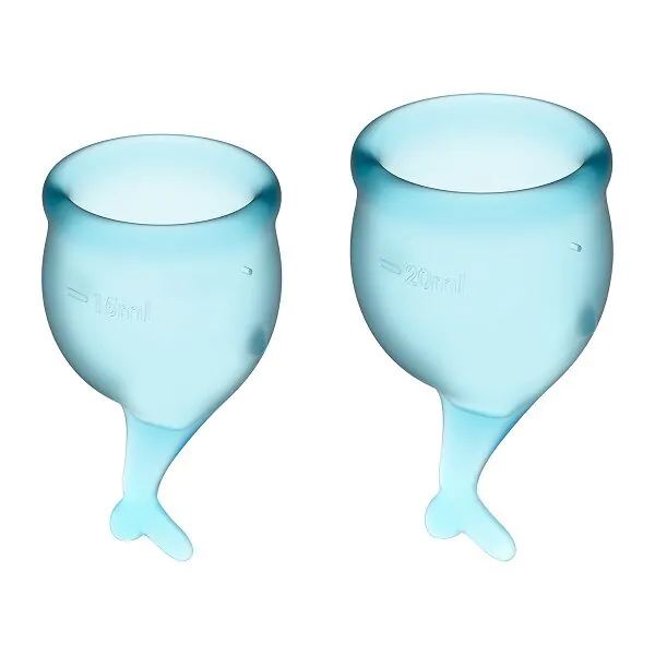Satisfyer Feel Secure Menstrual Cup Light Blue