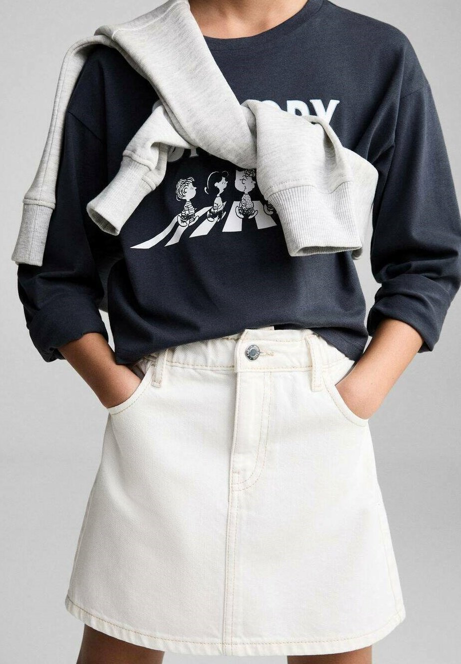 Mango Kids kokerrok - wit
