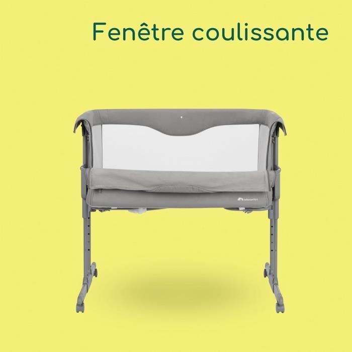 BEBECONFORT AMARA, Cododo, pliant, 2 en 1, Berceau confortable, 4 roues, pliage rapide, 0-6mois,0 à 9kg, tinted graphite