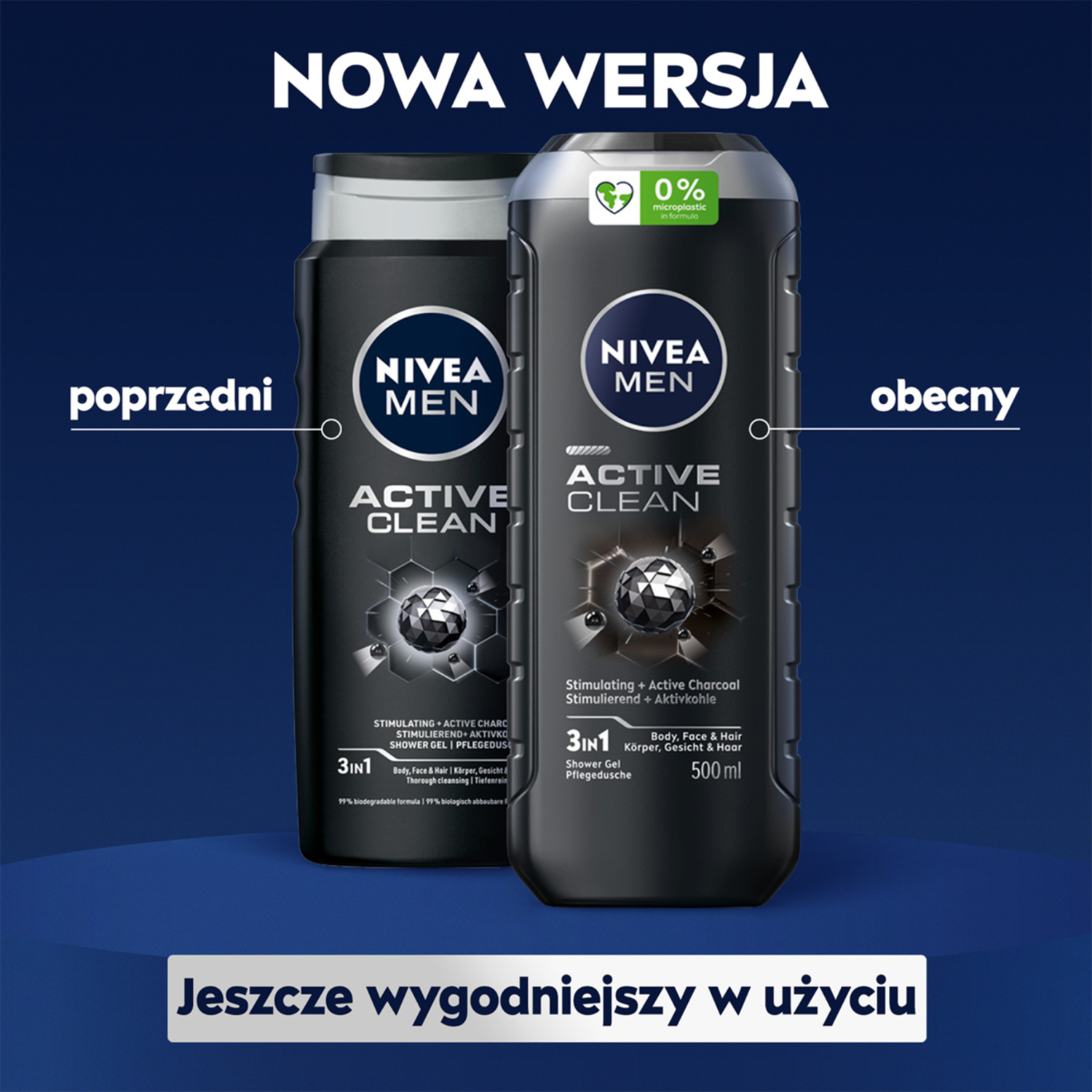 Nivea Men gel za tuširanje za muškarce 500ml Active Clean