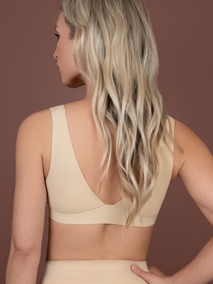 Diepe V-hals bh - BEIGE