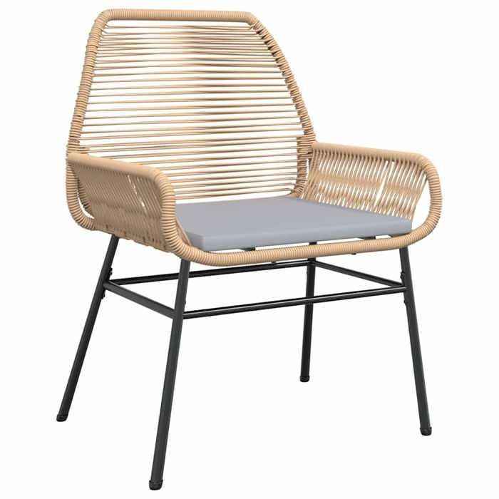 Conjunto de comedor de jardín en poliratán - vidaXL - 7 piezas - Marrón - Mesa 160x80x74 cm - Silla 57x60x86 cm