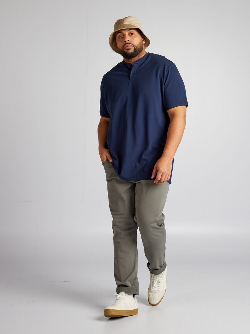 Poloshirt van piquékatoen - marineblauw